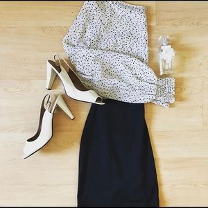 Polka dot short dress